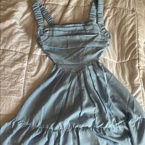Lightly worn Elegant Light Blue Sleeveless Dress perfect for summer